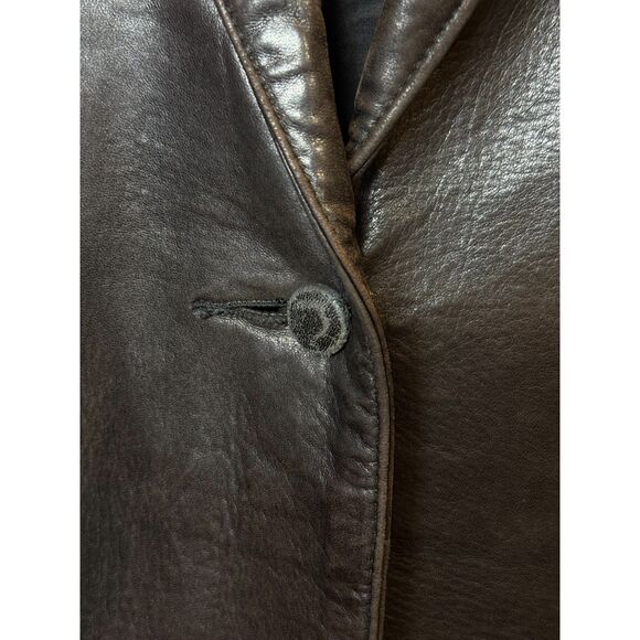 Diamond Leathers Women's size M/LBlack One Button Jacket Long Sleeve - Picture 3 of 4